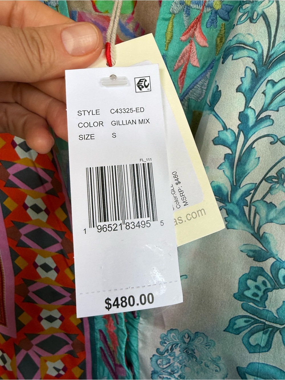 Johnny Was Reversible PATCHWORK GILLIAN KIMONO top Silk Small, large $480 - Picture 9 of 11